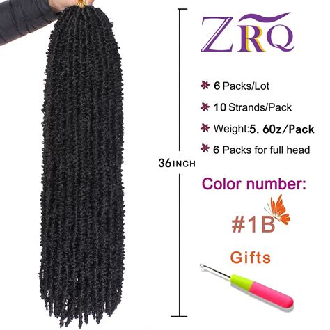 Snapklik ZRQ Butterfly Locs Crochet Hair 36 Inch 6 Packs Pre