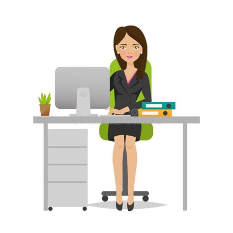 Girl Office Worker Cartoon Stock Illustrations – 31,366 Girl Office ...