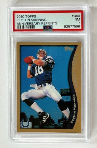 2010 Peyton Manning Topps Super Bowl QB PSA 7 Colts Draft Pick RP Card