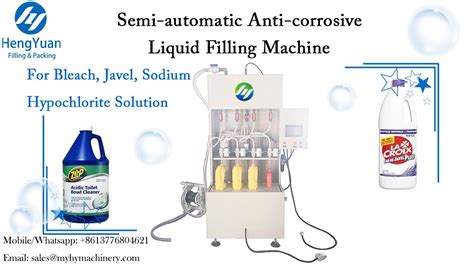 Semi Automatic Anti Corrosive Liquid Filling Machine For Bleach Youtube