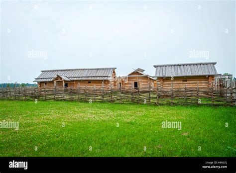 Log cabin village hi-res stock photography and images - Alamy