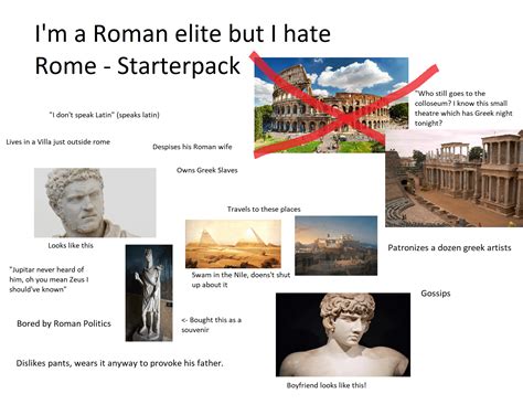 I'm a Roman Elite but I Hate Rome Starterpack : r/HistoryMemes