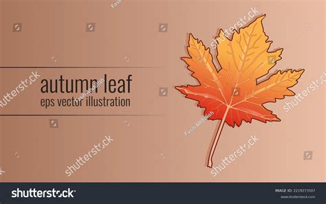 Orange Autumn Leaf Vector Illustration Realistic Stock Vector Royalty Free 2219273507