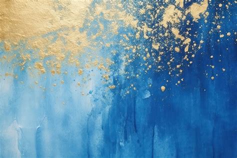 Blue watercolor gold background gold | Free Photo Illustration - rawpixel