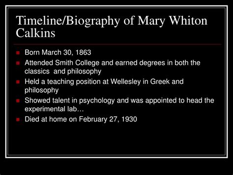 PPT - Mary Whiton Calkins PowerPoint Presentation, free download - ID ...