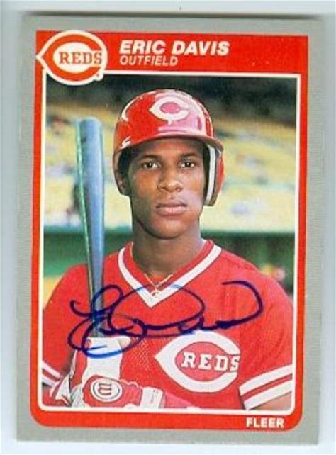 Eric Davis Baseball Slabbed Autographed Cards