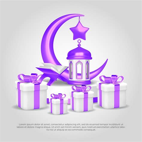 Eid Al Adha Mubarak Sch Ner Islamischer D Koran Mond Geschenkstern Und