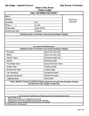 Fillable Online Oa Sdicbsa Vigil Information Sheet Ver1115 Tiwahe