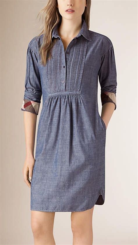 Pintuck Detail Denim Tunic Dress Denim Tunic Clothes For Women Womens Dresses