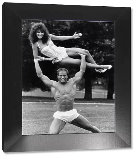 Framed Print Of Model Linda Lusardi Being Lifted By Nearly Naked