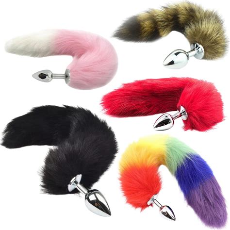 Plug Anal Cauda de Raposa Tamanho P M Rabo Sexy em Aço Inox Sex Shop Várias cores Shopee