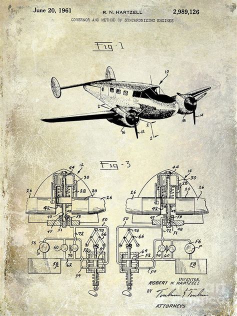 1961 Propeller Patent Blueprint Photograph by Jon Neidert - Fine Art ...