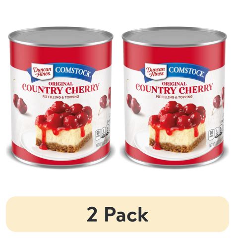 2 Pack Duncan Hines Comstock Original Country Cherry Pie Filling And