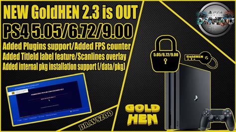 New GoldHEN V2 3 With Plugins Patches 60FPS Kameleon HOST 3 0