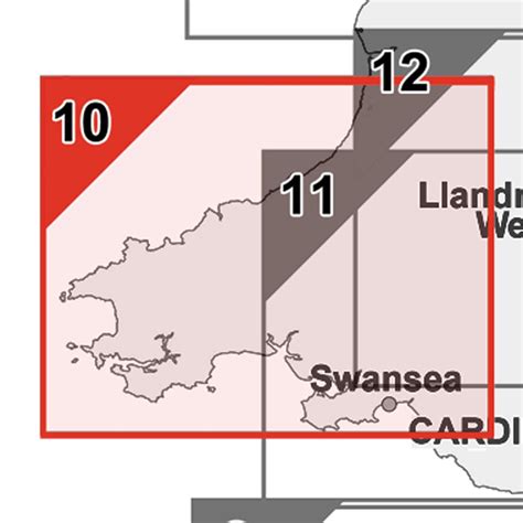 South West Wales Postcode Wall Map - Sector Map 10