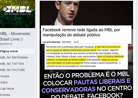 Facebook Derruba Rede De Fake News Ligada Ao Mbl