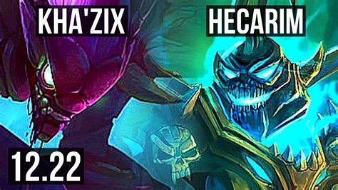 KHA ZIX Vs HECARIM JNG 12 1 5 66 Winrate Godlike EUW Master