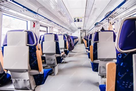 Premium Photo | The interior design of a modern train empty train ...