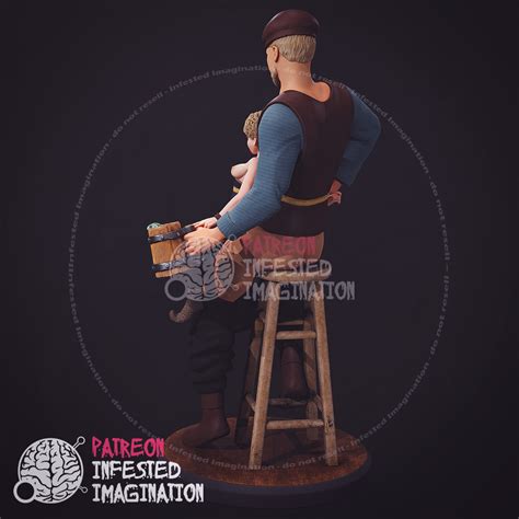 Tavern Man With Elf Hentai Sculpture STL File For D PrintingCults