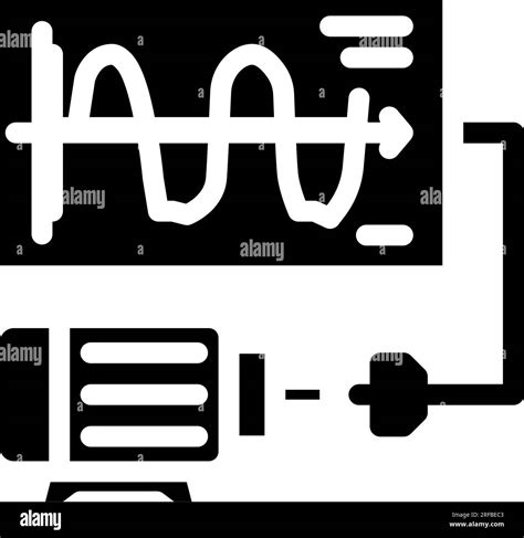 Vibration Analysis Mechanical Engineer Glyph Icon Vector Illustration