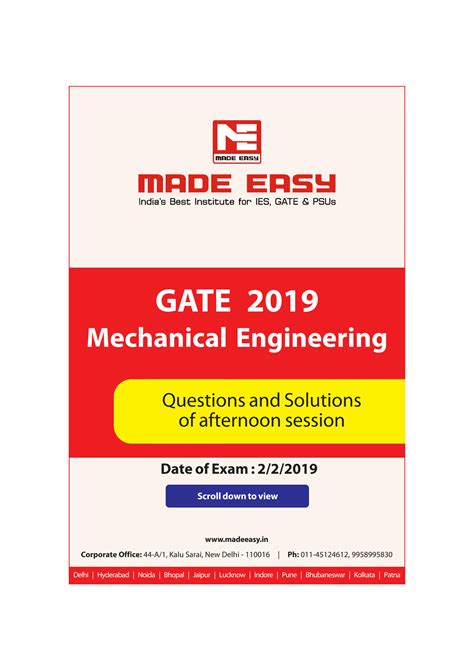 Solution Gate Mechanical Engg 2019 Paper 2 Solutions Studypool