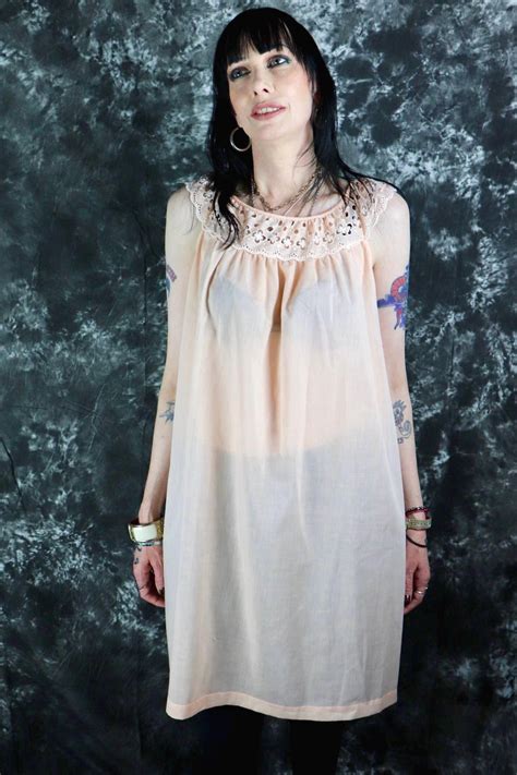 Vintage S Sheer Rose Pink Babydoll Lingerie Top Size Medium Pinup Girl Rockabilly Etsy