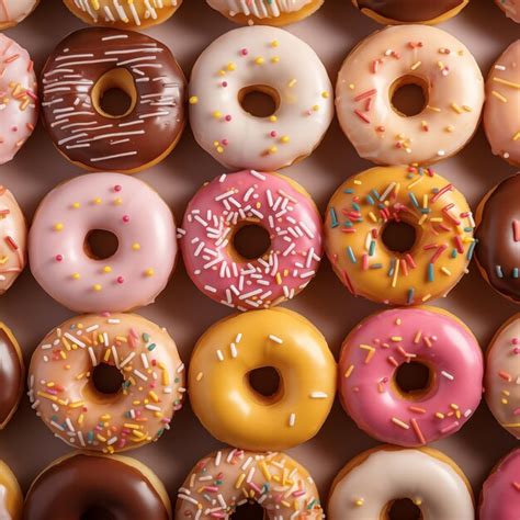 Premium Photo Glazed Donuts Pattern