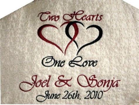 Personalized Wedding Throw Blanket Two Hearts One by ladylinenco