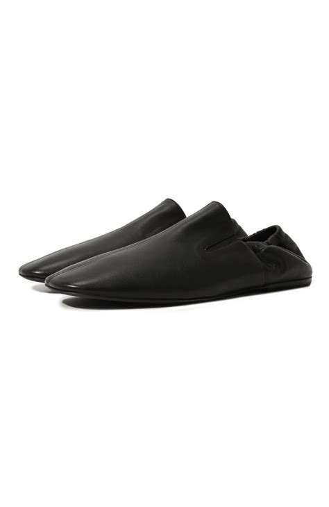 Мужские черные кожаные слиперы DRIES VAN NOTEN купить в интернет ...