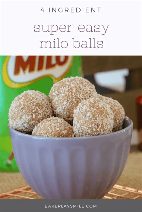 Easy Milo Balls | 4 Ingredients - Bake Play Smile