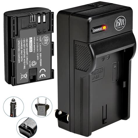 BM Premium LP E6NH High Capacity Battery And Charger For Canon EOS R