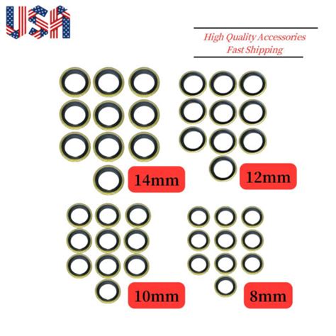 10x 8mm 10mm 12mm 14 Mm Each For Cummins Banjo Bolt Fuel Sealing Washers Ebay