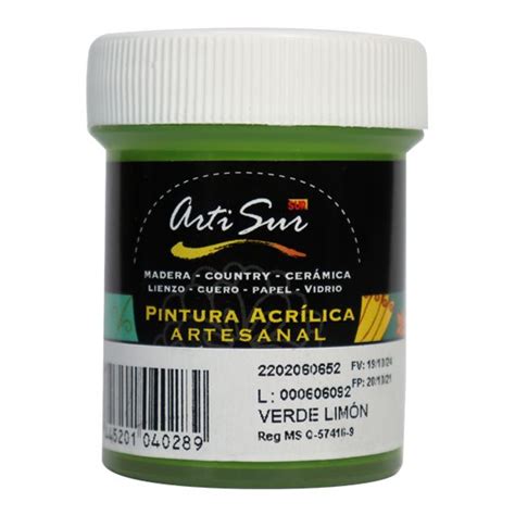 PINTURA ARTESANAL VERDE LIMON 30ML | Jiménez y Tanzi