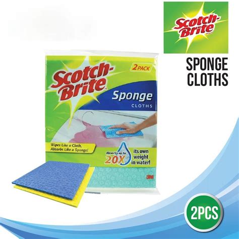 3m Scotch Brite Sponge Cloth 2 Pcspack Shopee Malaysia