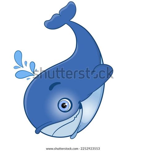 Cute Funny Whale Cartoon Style Whale Stock Vector (Royalty Free ...