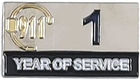 1 Year Of Service Dispatcher Lapel Pin 911 Police Fire Paramedic