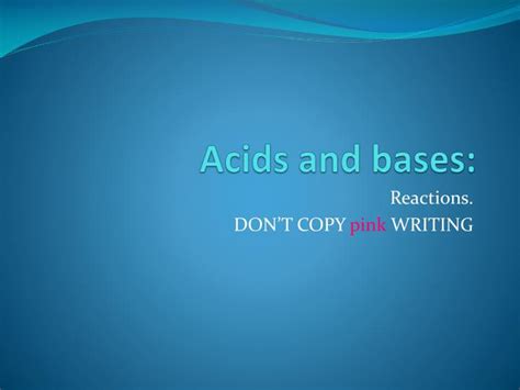 PPT - Acids and bases: PowerPoint Presentation, free download - ID:2792184