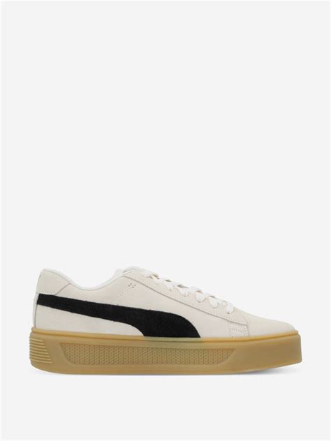 Кеды женские PUMA Smash Platform V3 Sd бежевый/коричневый/черный цвет ...