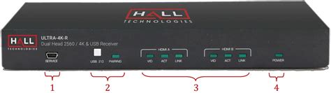 Hall Technologies Ultra K Dual K Uhd Hdmi And Usb Extender Over