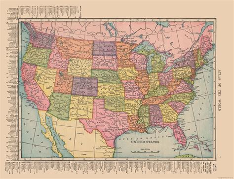 Maps Of The Past - Historical Map of United States - Hammond 1910-23.00 ...