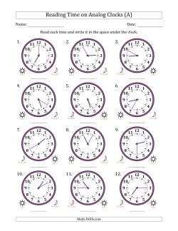 Time and Clock Worksheets