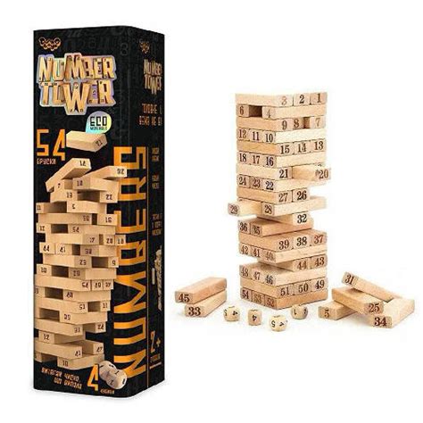 Купить Настольная игра Дженга Башня Jenga Number Tower Джанга Nt 01u