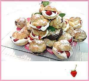 Recette De Pi Ce Mont E Choux Chantilly Et Fraises Napp De Chocolat