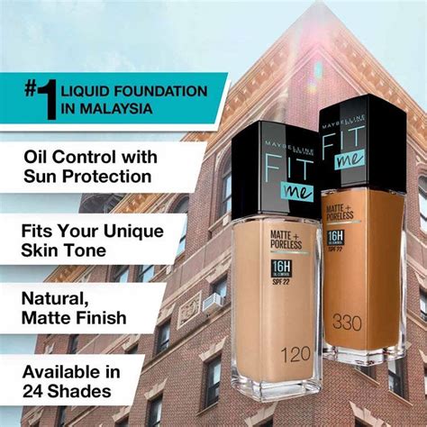 MAYBELLINE Fit Me Matte Poreless Liquid Foundation Warm Nude Ml Poloy BD