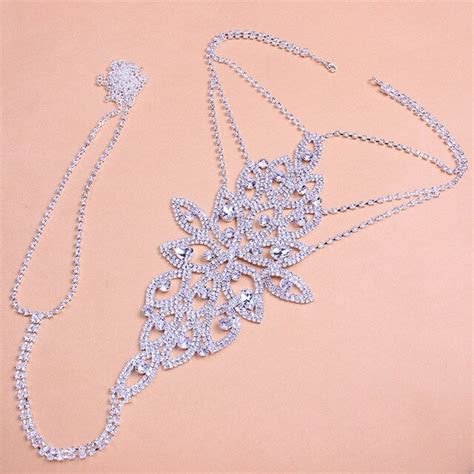 New Erotic Lingerie Set Bling Crystal Underwear Body Chain Etsy