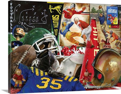 Vintage Football Wall Art, Canvas Prints, Framed Prints, Wall Peels ...