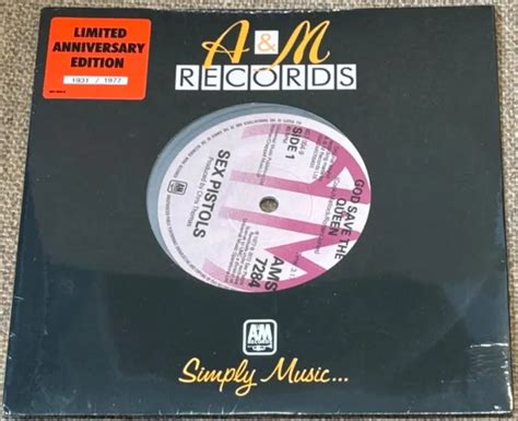 Sex Pistols God Save The Queen Scell A M Ltd Edition Misprint N Eur