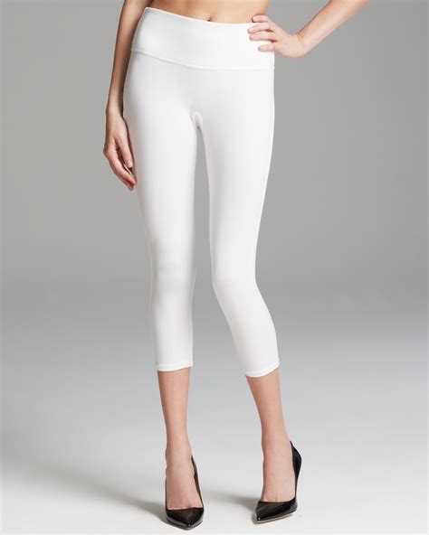 Spanx Leggings Ready To Wow Capri Structured In White Lyst