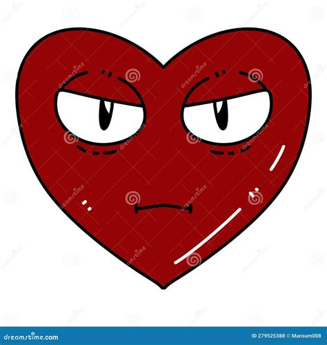 Red Heart Shape On White Background Stock Illustration Illustration