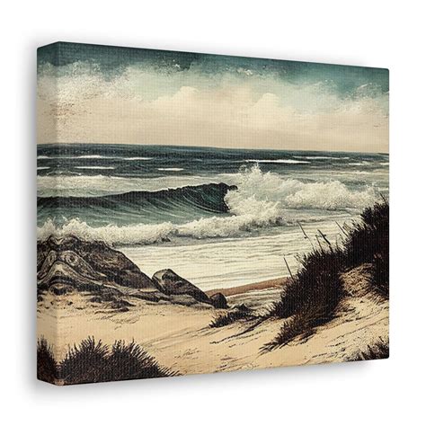 Vintage Beach Prints Seashore Paintings Ocean Print Coastal Seaside